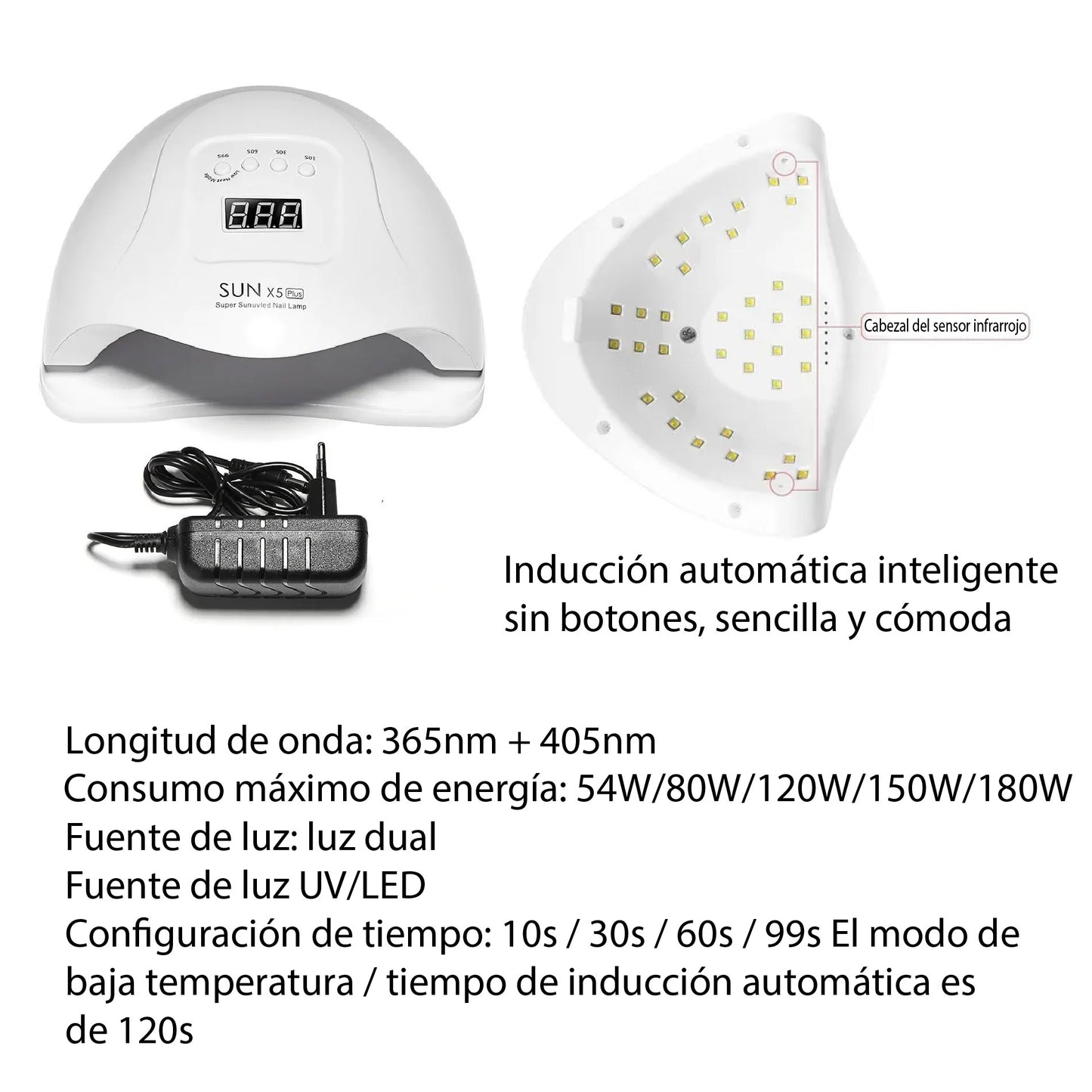 Lámpara de Uñas SUN X5 Plus 54W LED UV